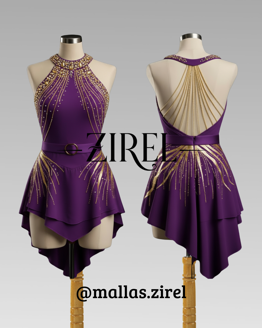 Odile | Malla de patinaje artístico de Alta Costura