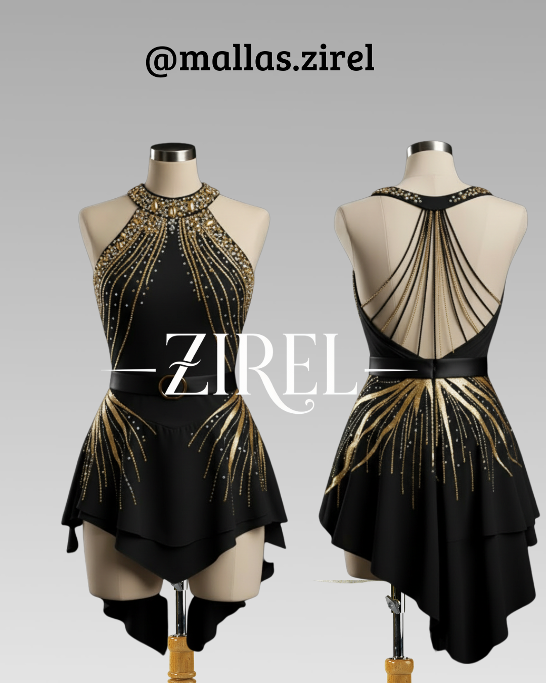 Odile | Malla de patinaje artístico de Alta Costura